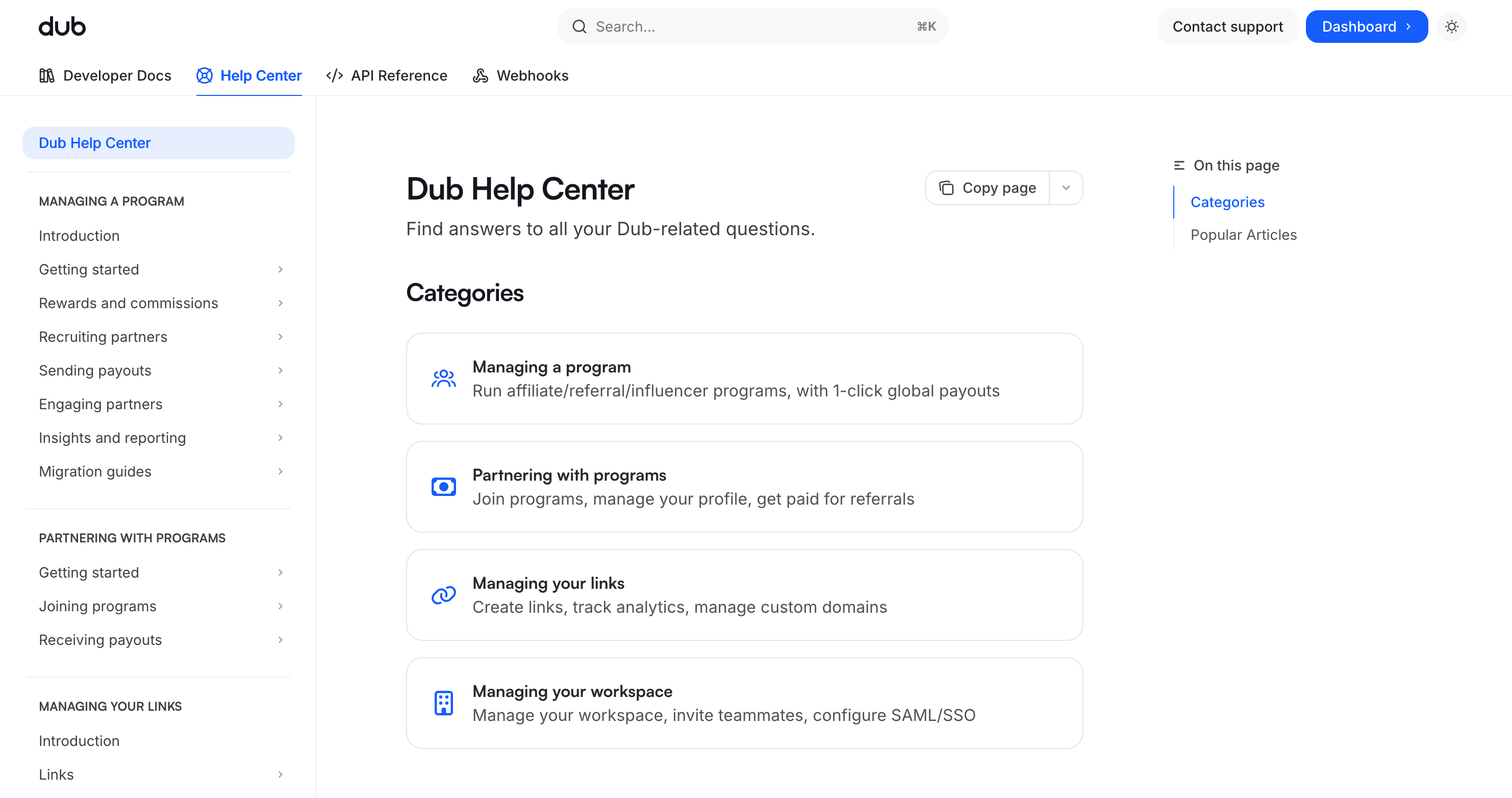 Dub's AI support system